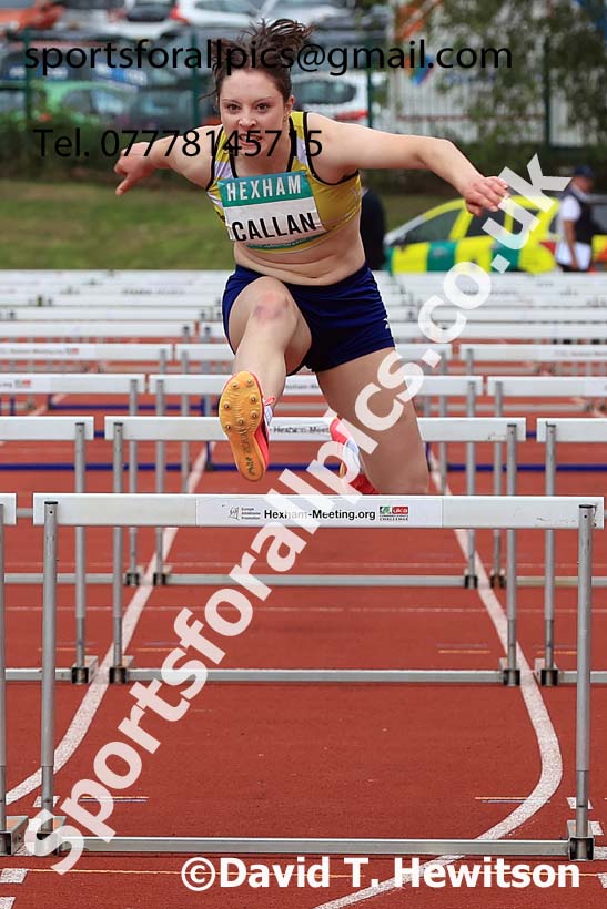 Womens Heptathlon 100 metres hurdles, 2024 EAP International Combined events, Hewcham, Northumberland.  Photo: David T. Hewitson/Sports for All Pics